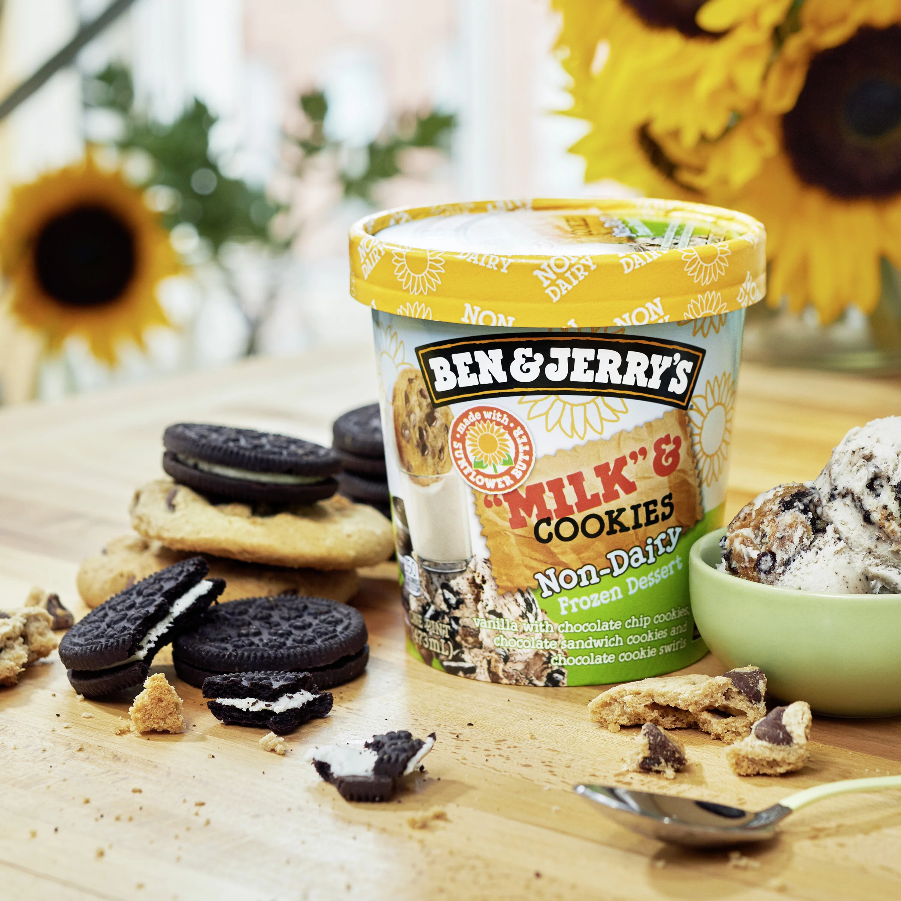 Ben and Jerry's Milk and Cookies Non Dairy Ice Cream, 1 Pint -- 8 per Case.