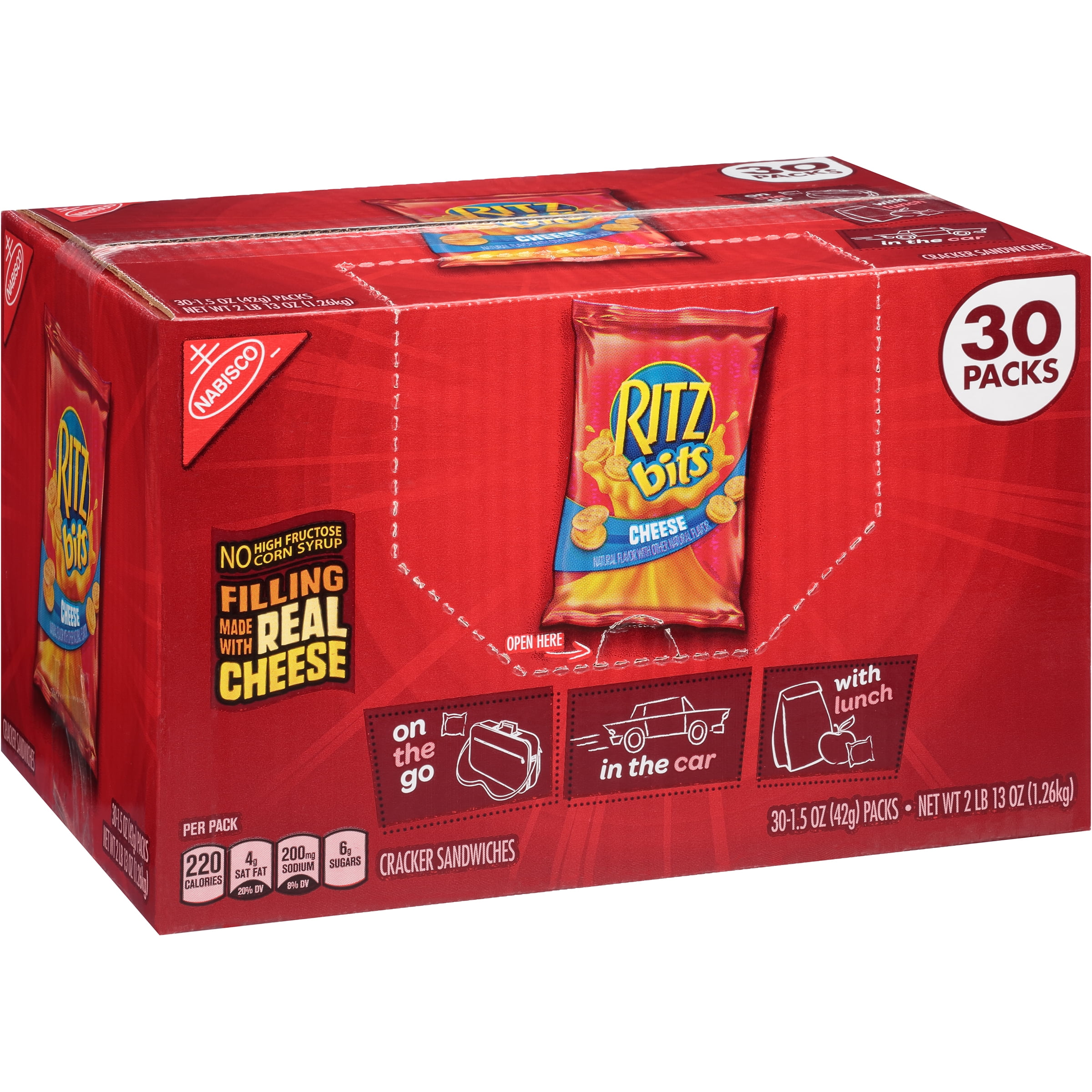 Nabisco Ritz Bits Cheese Cracker Sandwiches (1.5 Ounce packs, 30 Count)