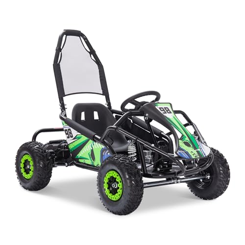 Kids Electric Drift Go Kart, Crazy High Speed Racing ATV, Peak 1200W Powerful Brushless Motor, 48V 12Ah Battery, 4-axis Suspension, 3 Speed Modes, 18.6 MPH Top Speed, Adjustable Seat, for Ages 8-16