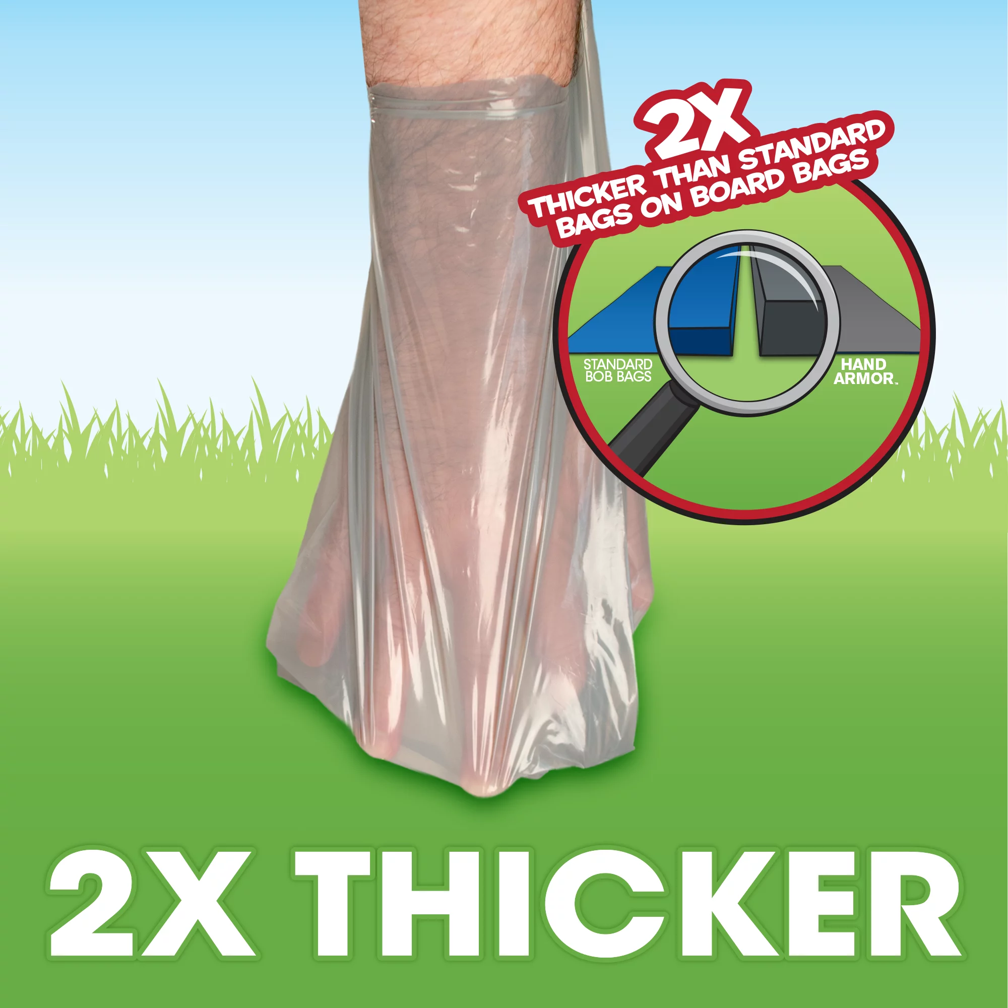 Bags on Board Dog Poop Bags, Extra Thick Multi Colored Waste Pickup Bags with Easy Tie Handles, 200 Count