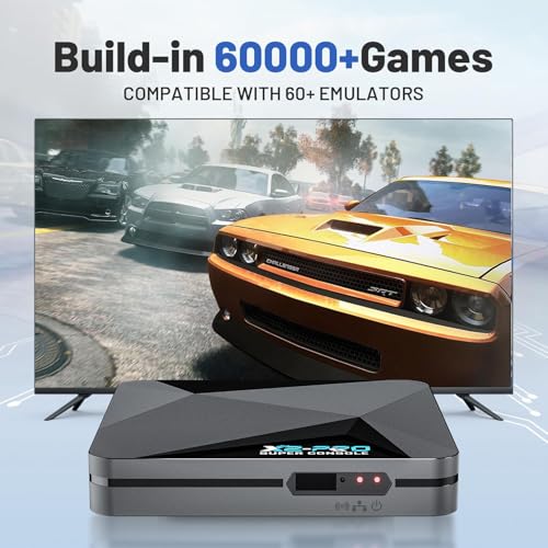 Kinhank Super Console X2 Pro Retro Game Console with 60000+Games,Video Game Console EmuELEC 4.5&Android 9.0 in 1,Compatible with 65+ Emulators,2 Controllers