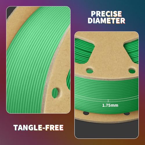 OVERTURE PLA Filament 1.75mm PLA 3D Printer Filament, 2kg Cardboard Spool (4.4lbs), Dimensional Accuracy +/- 0.02mm, Fit Most FDM Printer (Black 2-Pack)