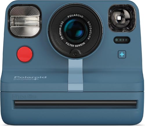 Polaroid Now+ Blue Gray (9063) - Bluetooth Connected I-Type Instant Film Camera with Bonus Lens Filter Set - Zell Kit