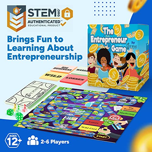 The Entrepreneur Game - Award-Winning STEM Accredited Board Game for Kids & Adults | Teaches Money Management, Business Strategy & Financial Literacy | Best in STEM, Mom's Choice Award Winner 2024