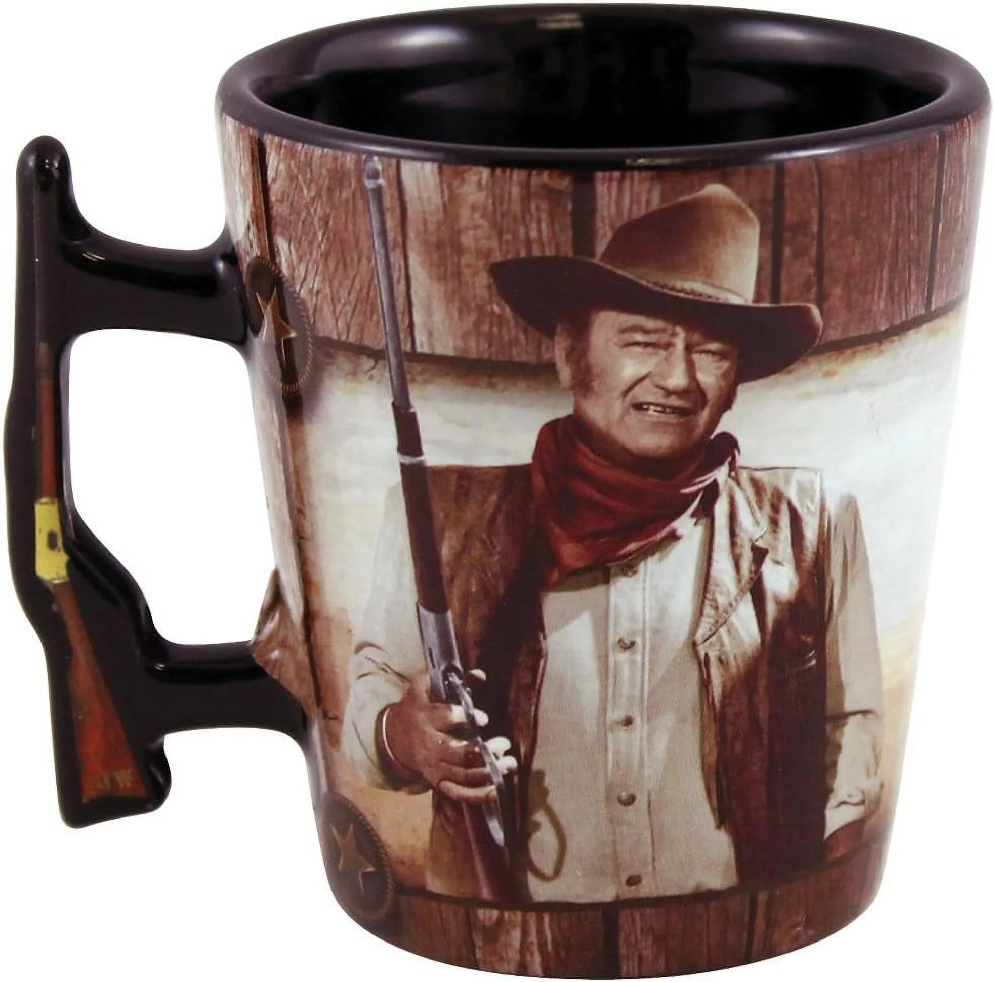 John Wayne Shot Glass With Rifle Handle
