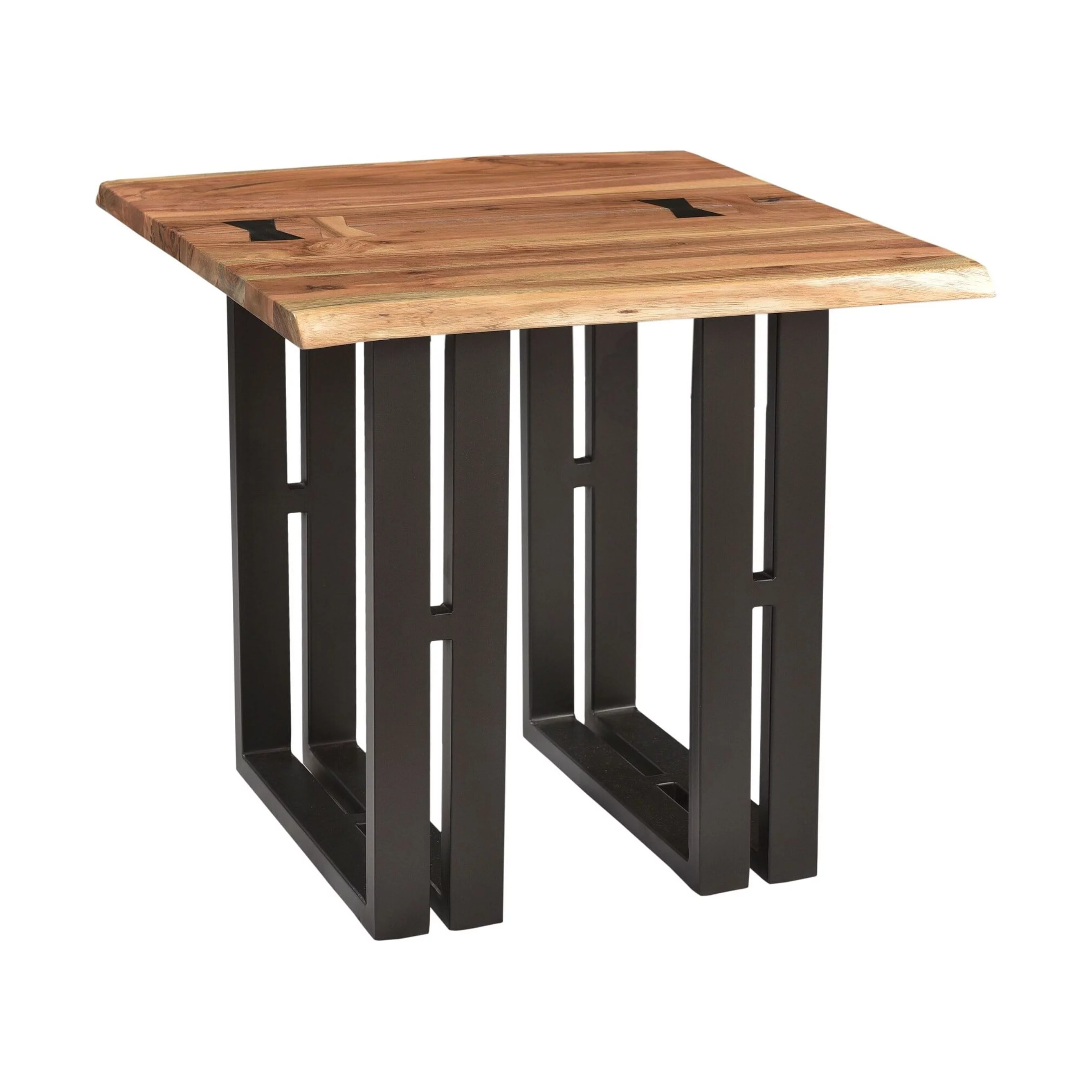 Complete Acacia & Steel End Table