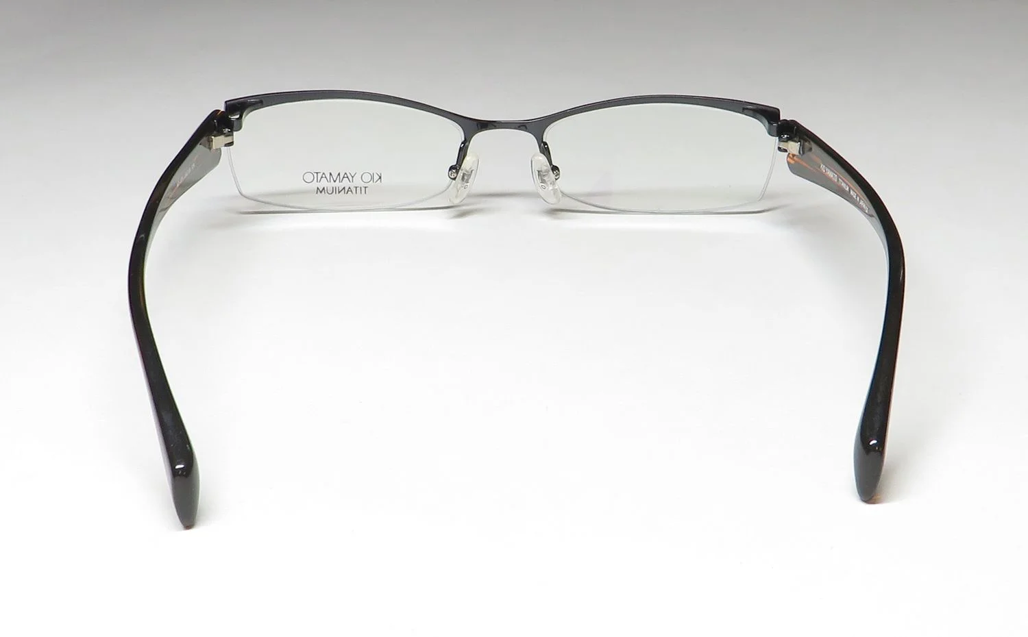 KIO YAMATO KT-271 TITANIUM HALF-RIMLESS ACETATE PLASTIC EYEGLASS FRAME/GLASSES