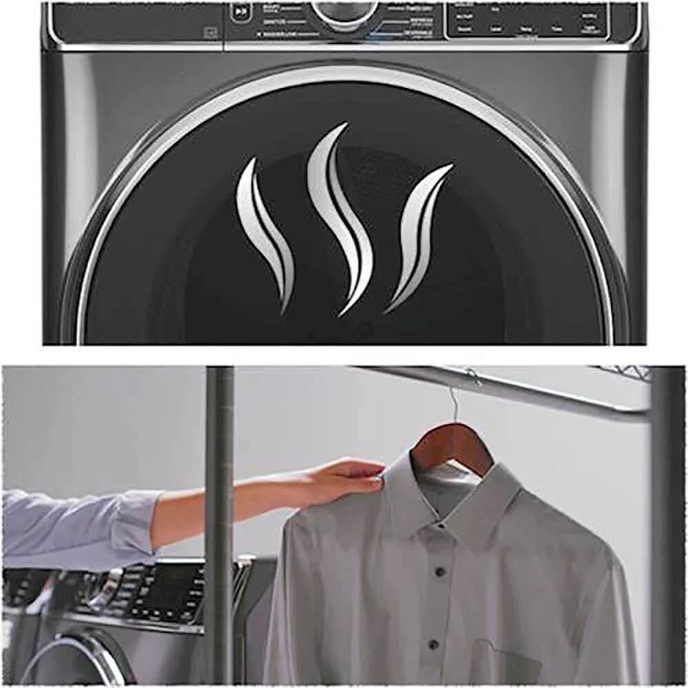 GE® 7.8 cu. ft. Capacity Smart Front Load Gas Dryer with Steam and Sanitize Cycle