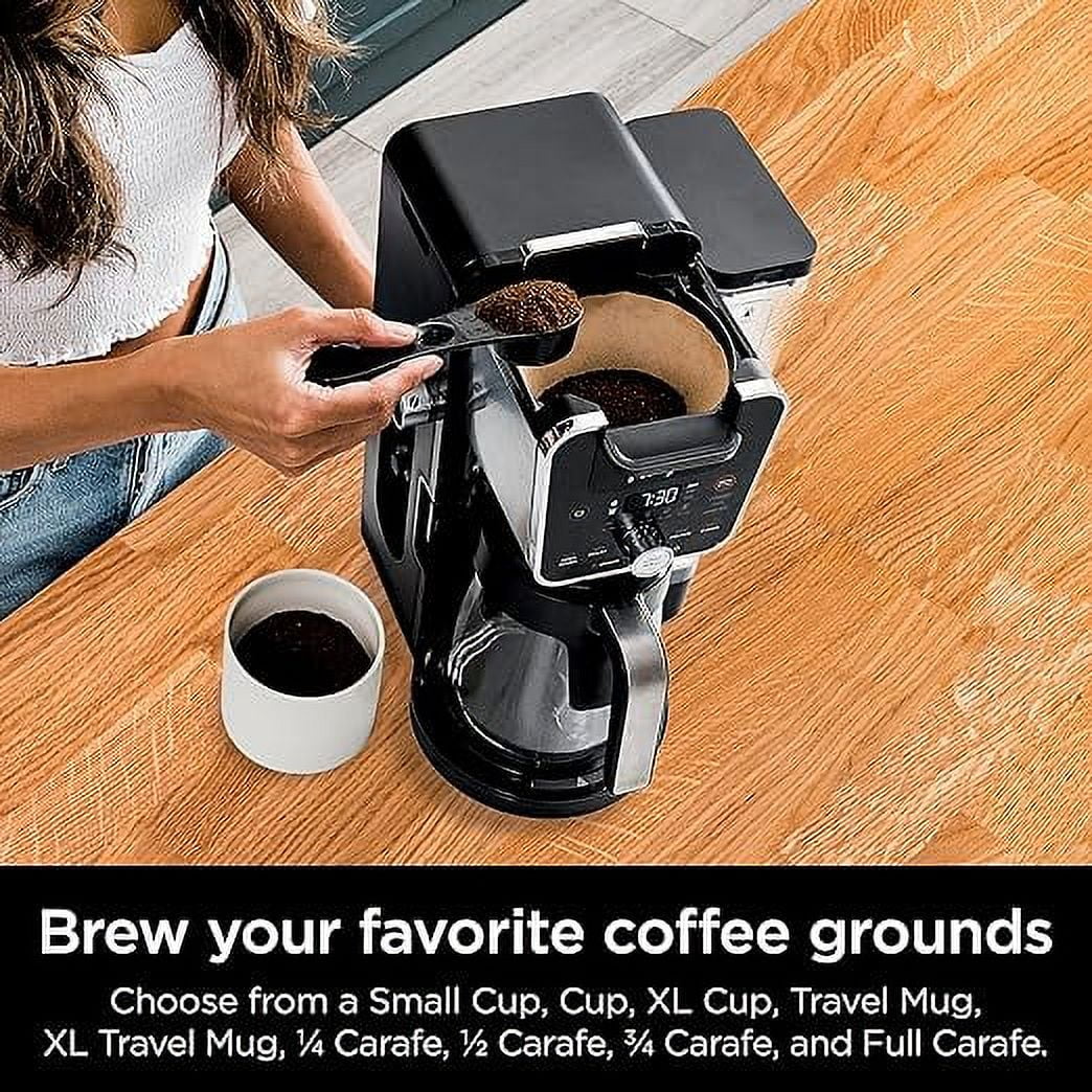 Open Box Ninja CFP201 DualBrew System 12-Cup Coffee Maker 3 Brew Styles 60-oz - Black