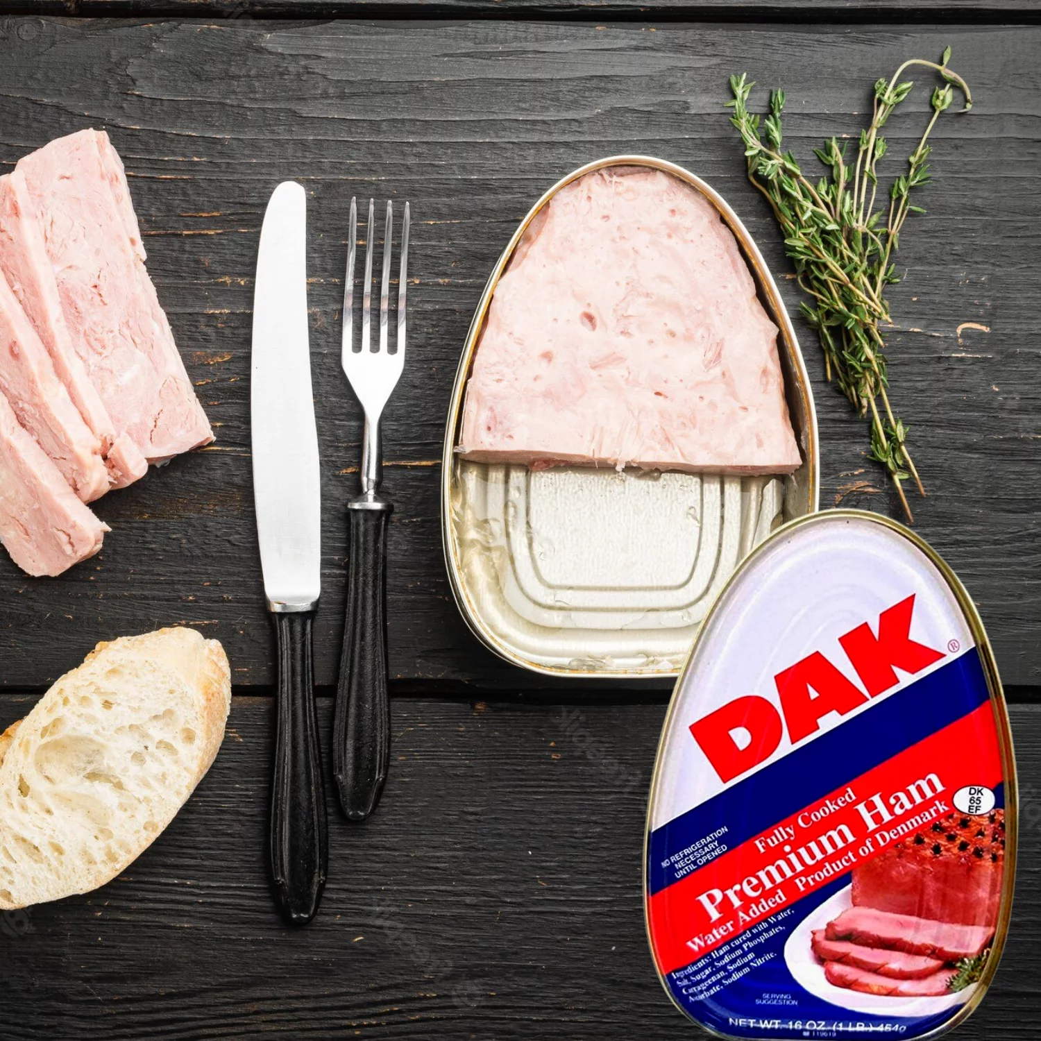 Premium Canned Ham 16oz Easy Open Can Fully Cooked Ready to Eat Camping Picnic Meal Breakfast Lunch Snack Premade Valentines Birthday Party Dinner Main Dish Salad Sandwich Glazed Meat, Pack of 2