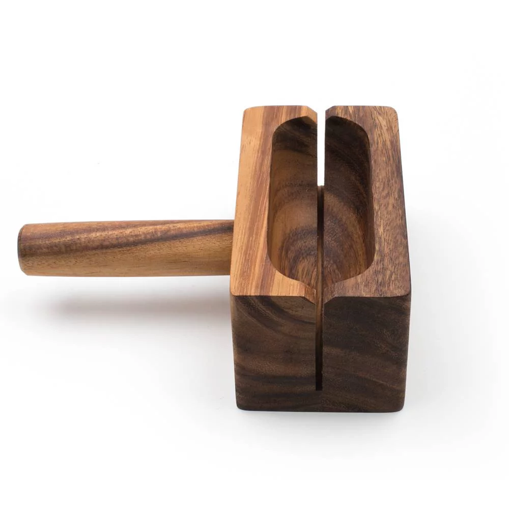 Ironwood Gourmet 28330 Local 338 Bagel Miter, Acacia Wood, 7 x 5.5 x 2.5 inches