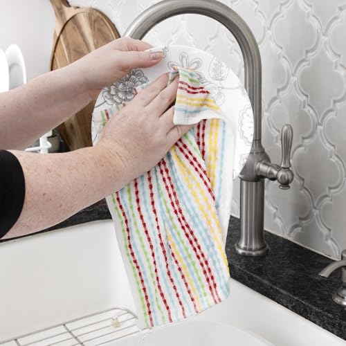 Ritz Pebble Bar Mop, Holiday Red-Green, 4 Towel Set