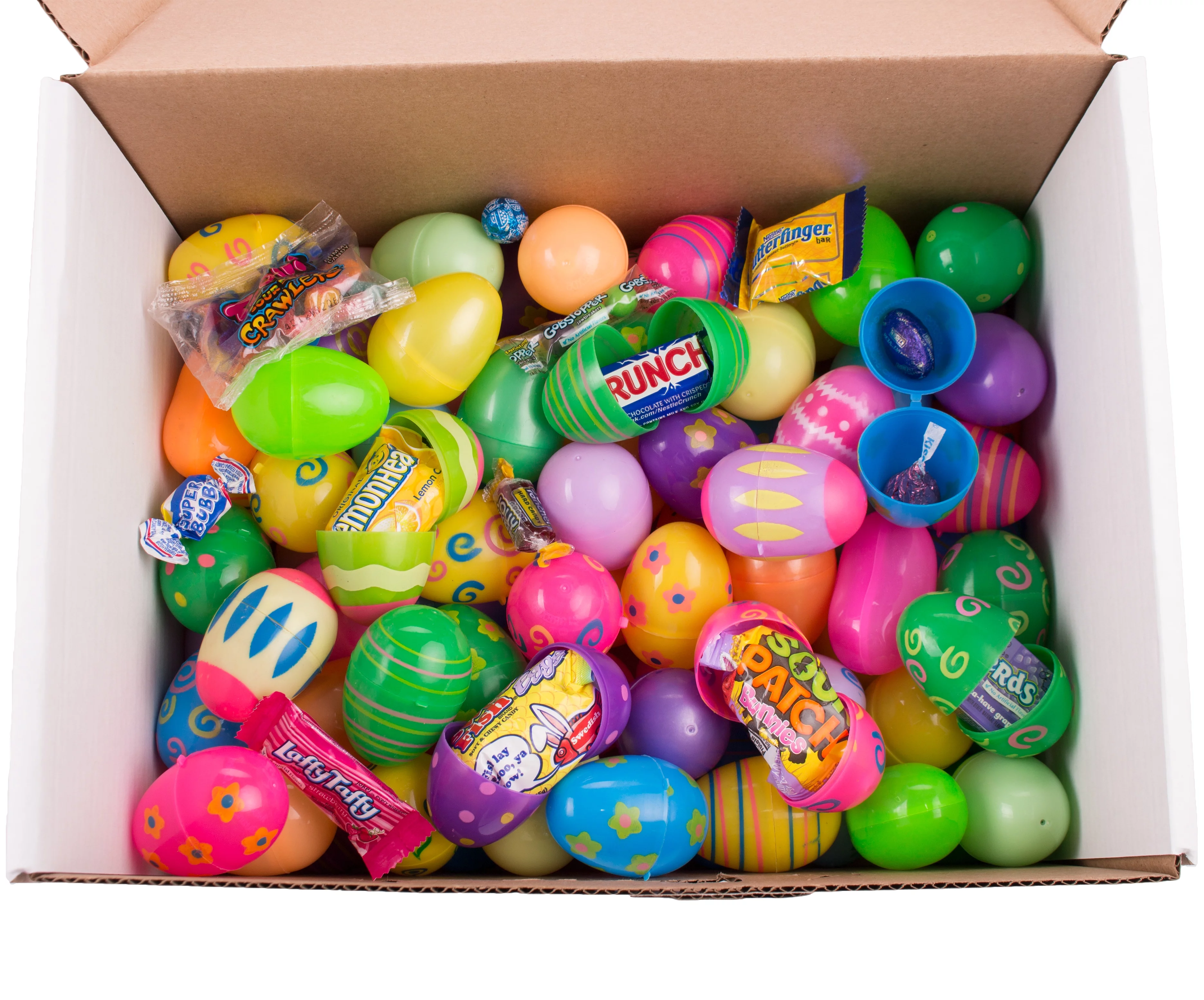 25 Filled Easter Eggs Hunt, Assort Styles, w Brand Candies, Chocolates & Toys