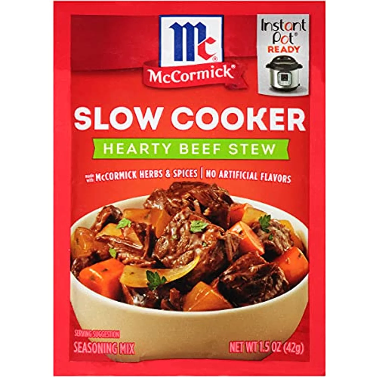 Mccormick Slow Cookers Hearty Beef Stew Seasoning Mix, 1.5 Oz (Pack Of 12)
