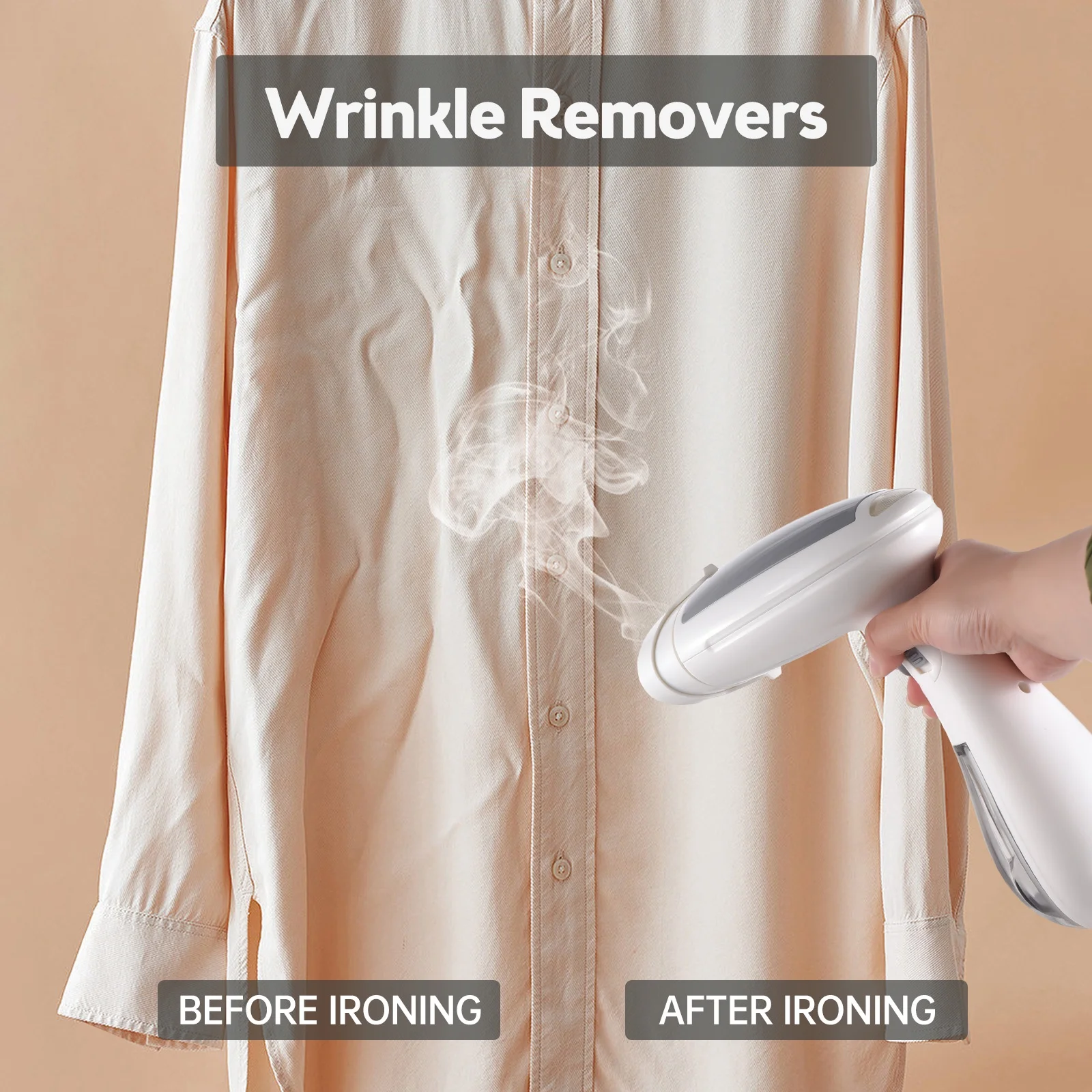 Dadypet Hang ironing machine,Remover 120ml Water Tank 2-Second Fast Steamer Clothes 1300W Fast Heat- Portable 1300W Handheld Wrinkles portable steamer Wrinkles Remover 120ml Water Tank 2-Second