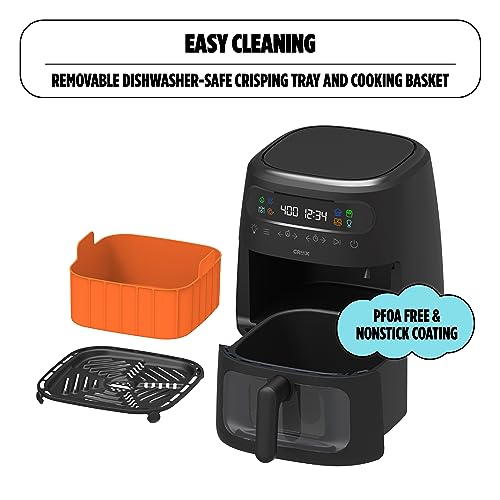 CRUX x Marshmello 8.0 QT Digital Air Fryer with TurboCrisp Technology, Touch Screen Temperature Control, Timer and Auto Shut-off, Fully Programmable, Silicone Liner Included, Lavender