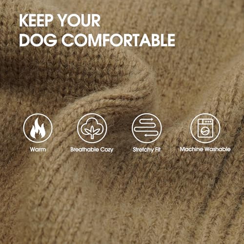 IECOii XXL Dog Sweater,Thermal Knit Big Dog Sweater Christmas,Pet Turtleneck Doggy Sweatshirt for Extra Large Dogs Boy Girl,Stretchy Large Dogs Cold Weather Outfit Pitbull Clothes,(Green XXL)