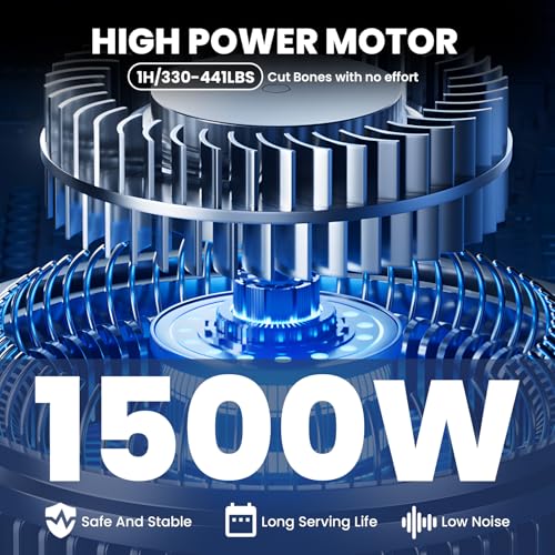 Meat Cutting Bandsaw Machine, 1500W Electric Bone Saw for Butchering with 19