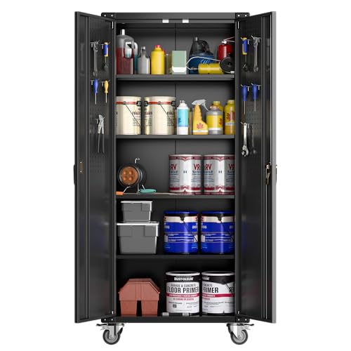 GarveeHome Garage Storage Cabinet with Wheels, 72