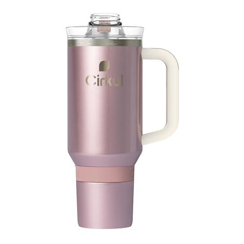Cirkul 40oz. Carbon Stainless Steel Tumbler with Handle, All-Day StrawSip™, Double-Wall Insulated