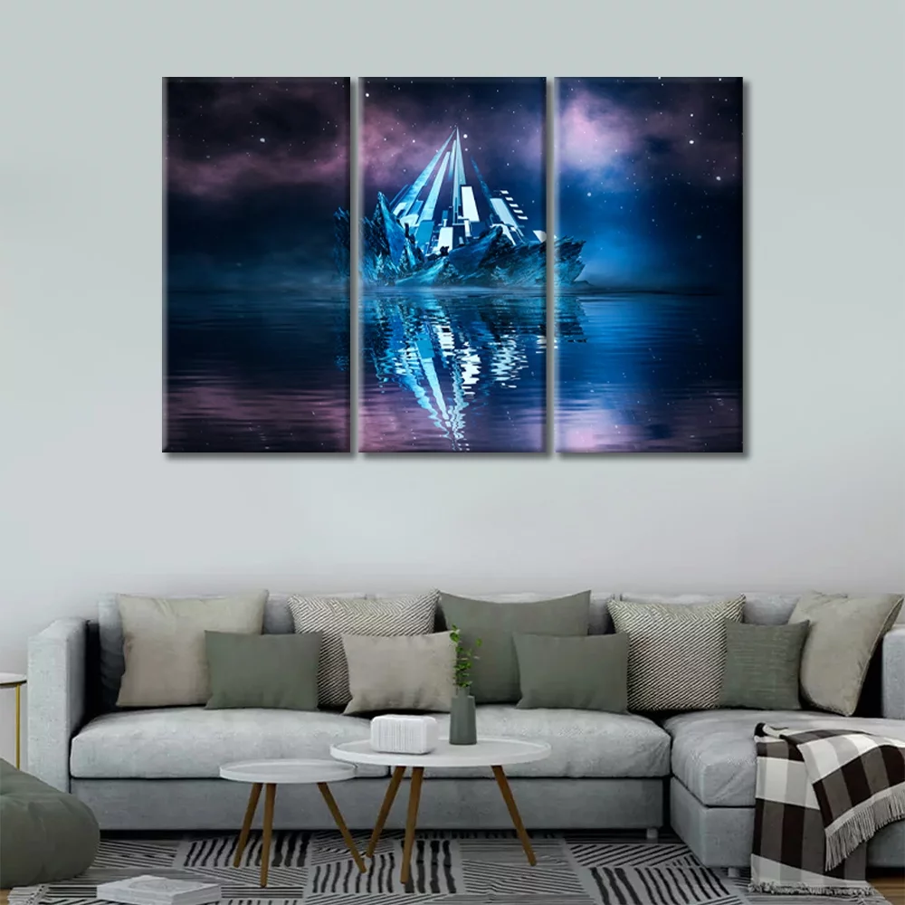 TISHIRON 3PCS Framed Canvas Wall Art Set,60