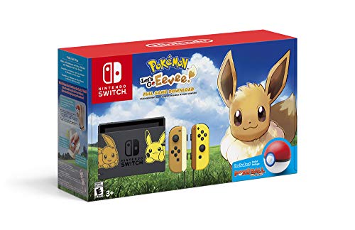 Nintendo Switch Console Bundle - Pikachu & Eevee Edition with Pokémon: Let's Go, Eevee! + Poke Ball Plus