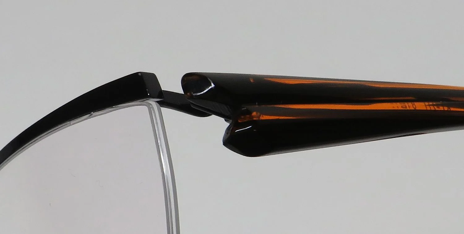 KIO YAMATO KT-271 TITANIUM HALF-RIMLESS ACETATE PLASTIC EYEGLASS FRAME/GLASSES