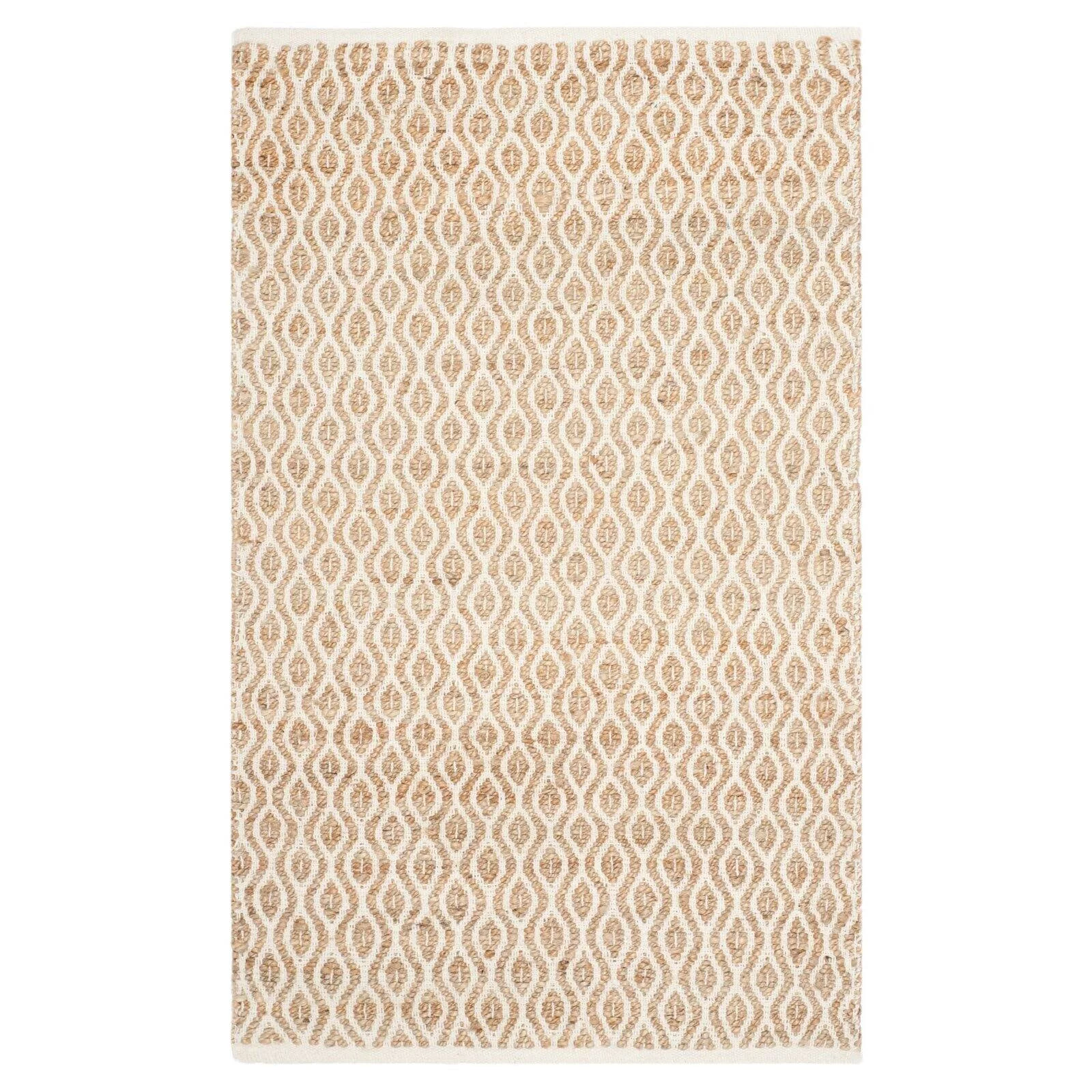 SAFAVIEH Cape Cod Lynwood Braided Geometric Area Rug, 3' x 5', Silver/Natural
