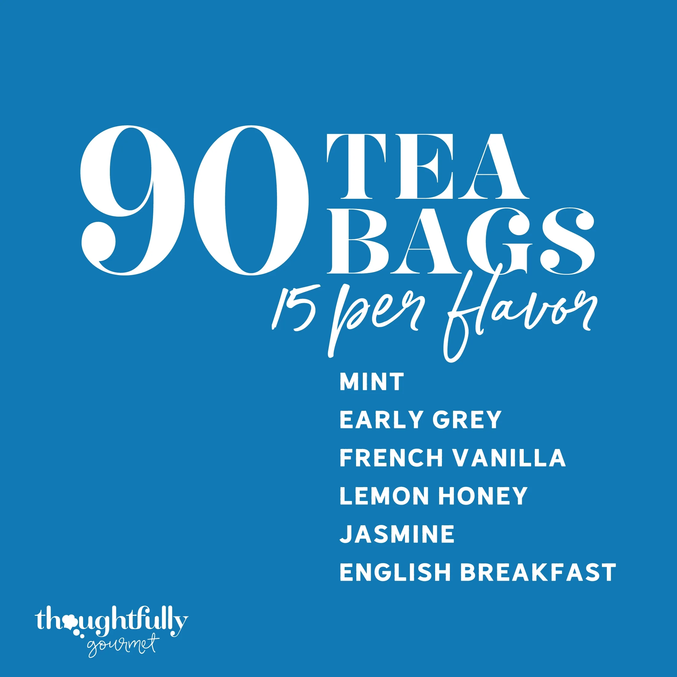 Thoughtfully Gourmet, Tea Affirmations Christian Prayer Gift Set, Set of 90