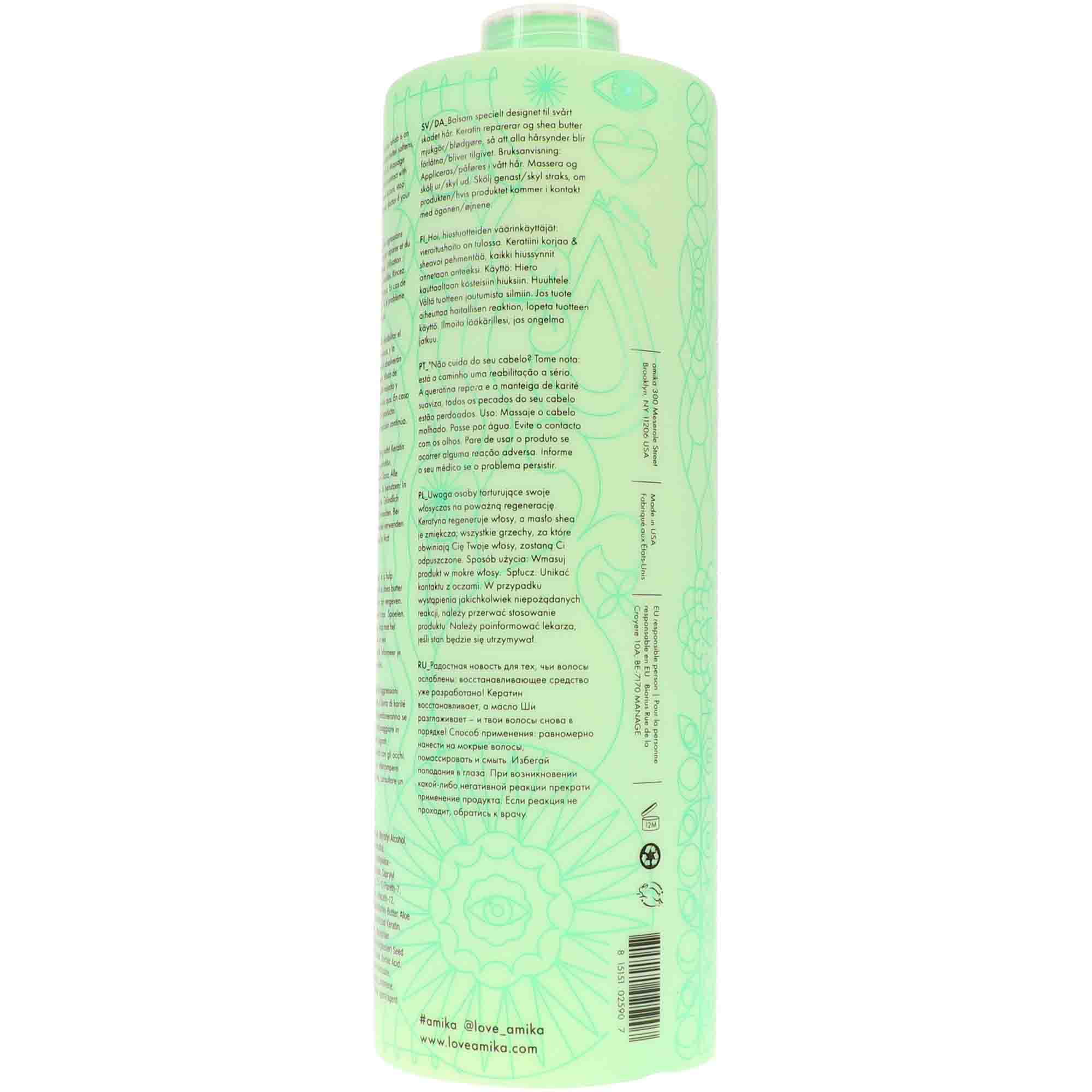 Amika The Kure Repair Conditioner Unisex 33.8 oz Conditioner