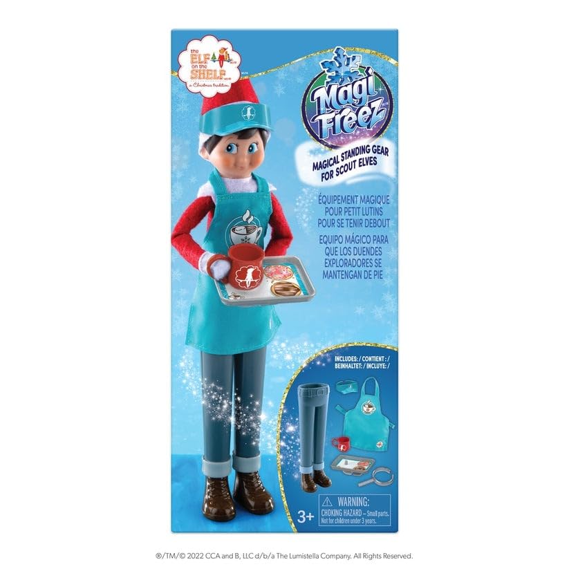 The Elf on the Shelf Christmas Tradition Box Set with Elf (Light Tone Boy), Story Book and MagiFreez Cocoa to Go Barista Accessory Set (Multi-Item Bundle)