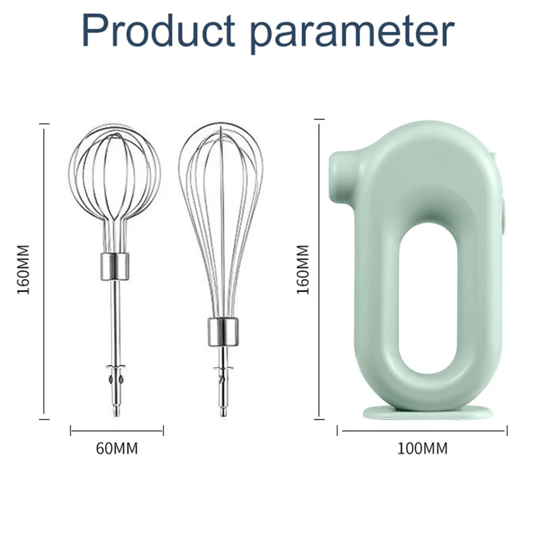 Electric Whisk Set Rechargeable Small Stainless Steel Baking Beater Hand Mixer