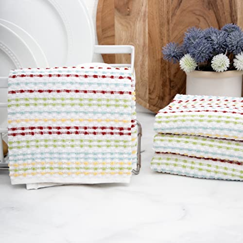 Ritz Pebble Bar Mop, Holiday Red-Green, 4 Towel Set