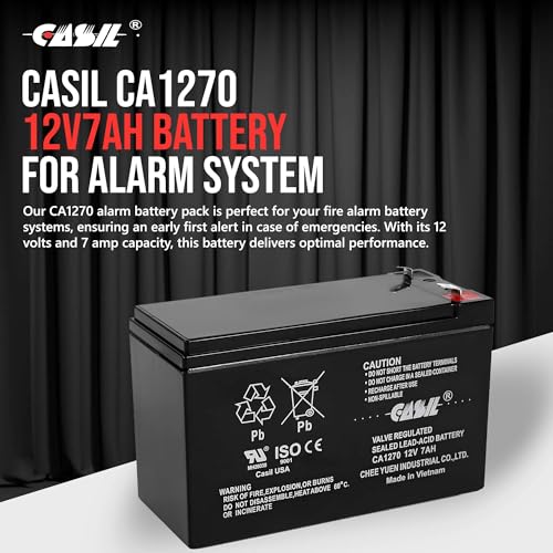 Casil 12V 7AH CA1270 Sealed Lead Acid Alarm Battery for UPS and Alarm Systems