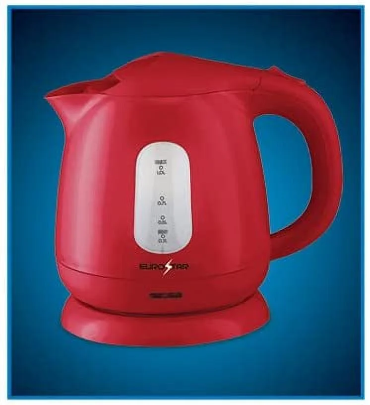 EUROSTAR EKP101RD 1.0L Plastic Electric Kettle, (RED)