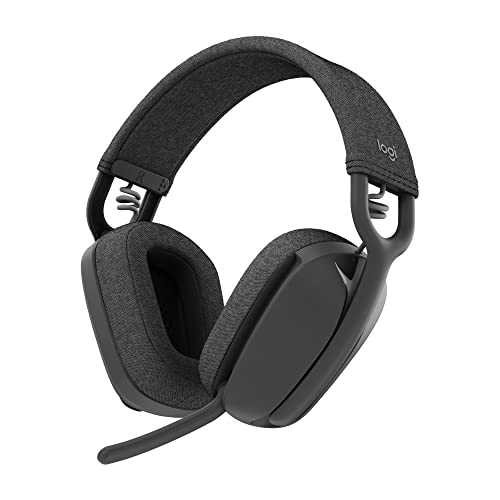 Logitech Zone Vibe 100 Lightweight Wireless Over Ear Headphones with Noise Canceling Microphone, Advanced Multipoint Bluetooth Headset, Works with Teams, Google Meet, Zoom, Mac/PC - Off White