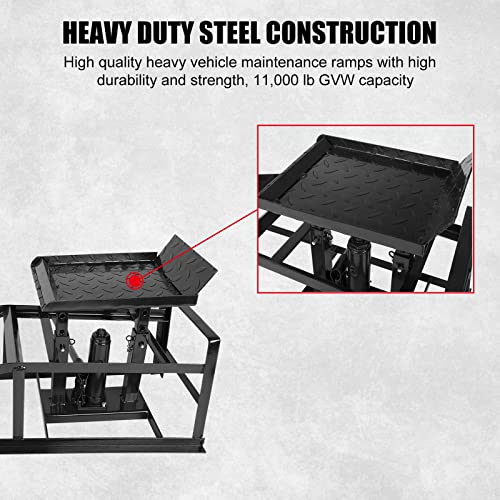 2 Pack Hydraulic Car Ramps 5T 10000lbs Low Profile Car Lift Service Ramps Truck Trailer Garage,Height Hydraulic Vehicle Ramps (Black)