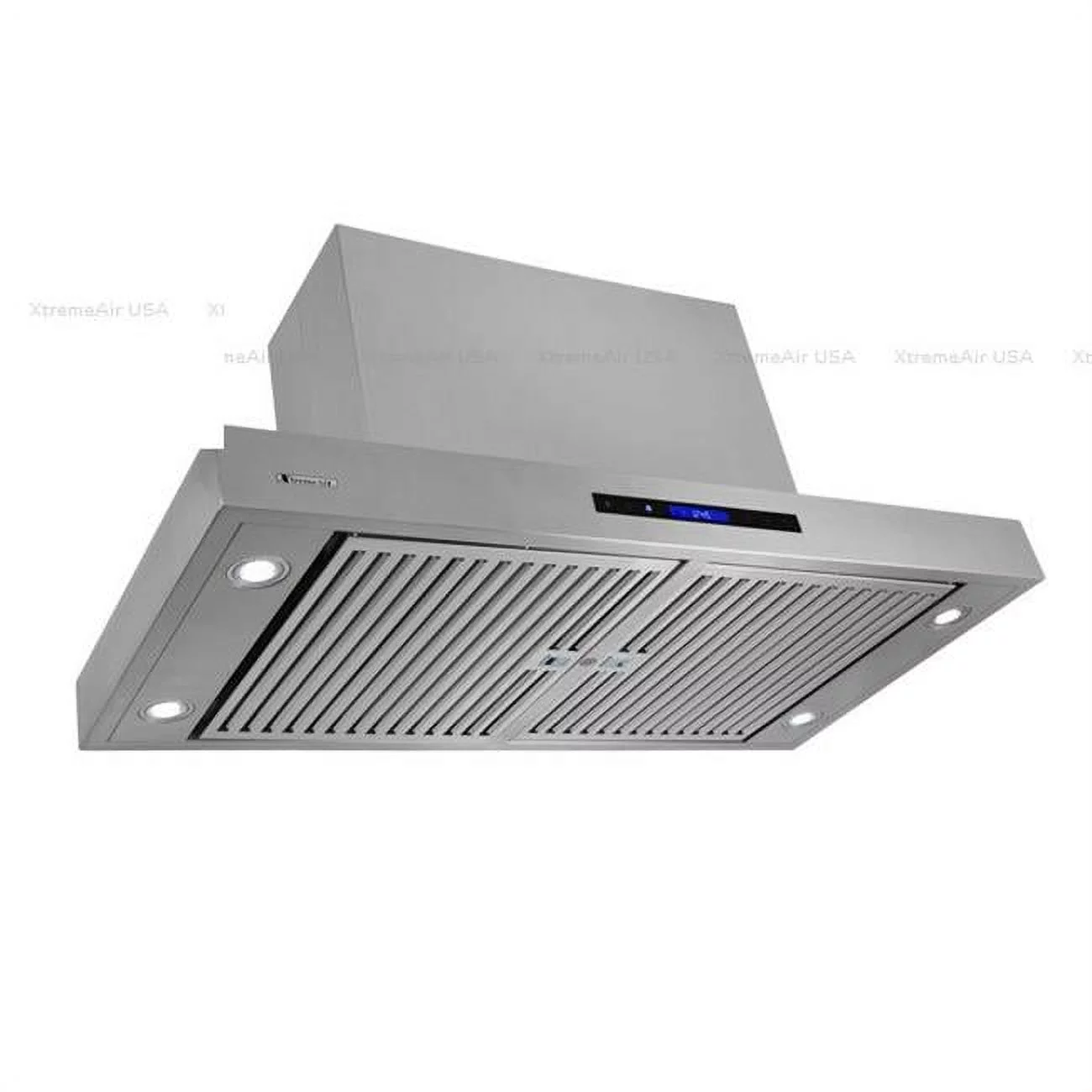 XtremeAir PX06-I48- 48'' Wide- 1600 CFM- Easy Clean swing-able baffle Filters- Stainless Steel- Island Mount Range Hood
