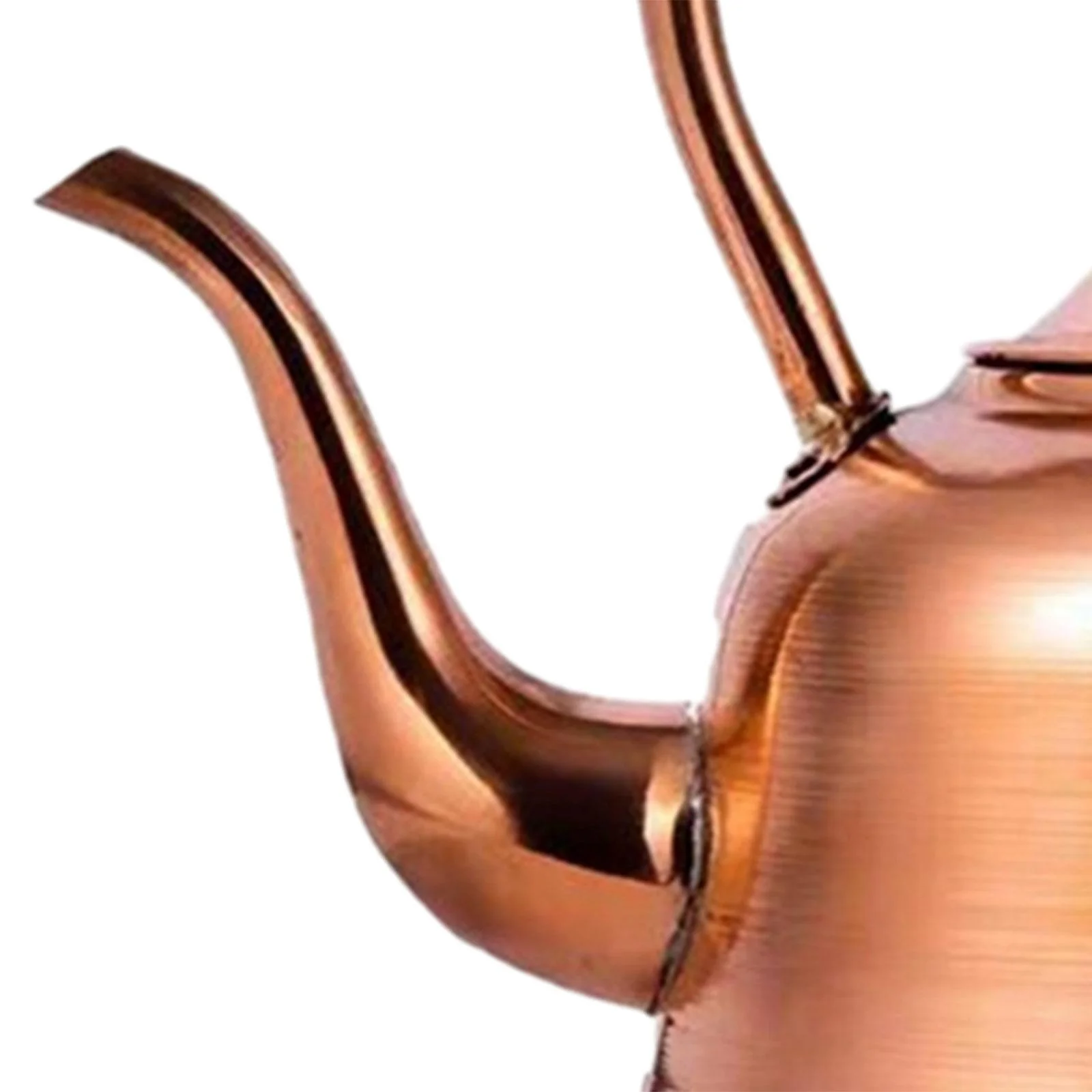 LOVIVER Coffee Pot Hot Water Kettle Wrapped Handle Stovetop Induction/Gas Stoves Copper Handmade Retro Water Boiler Jug Copper Kettle