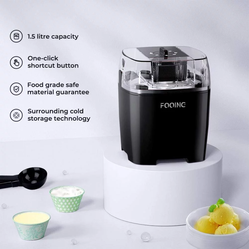 Ice Cream Maker, 1.5-Quart Automatic Yogurt & Ice Cream Machine for Kids Dessert Make, Electronic Easy Sorbet Maker, Frozen Fruit Dessert Maker