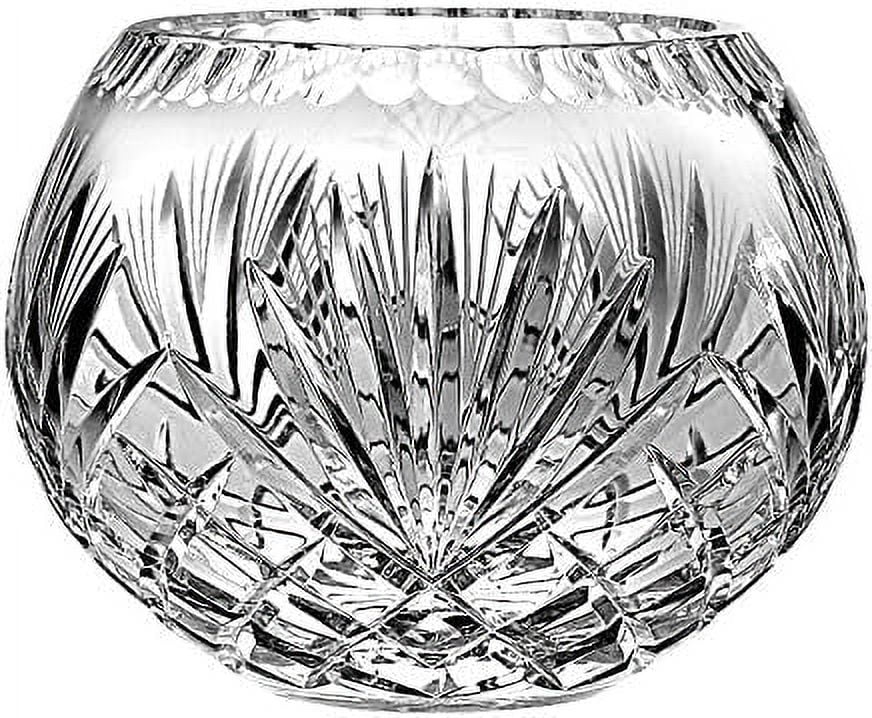 European Hand Cut Crystal Rose Bowl, 8