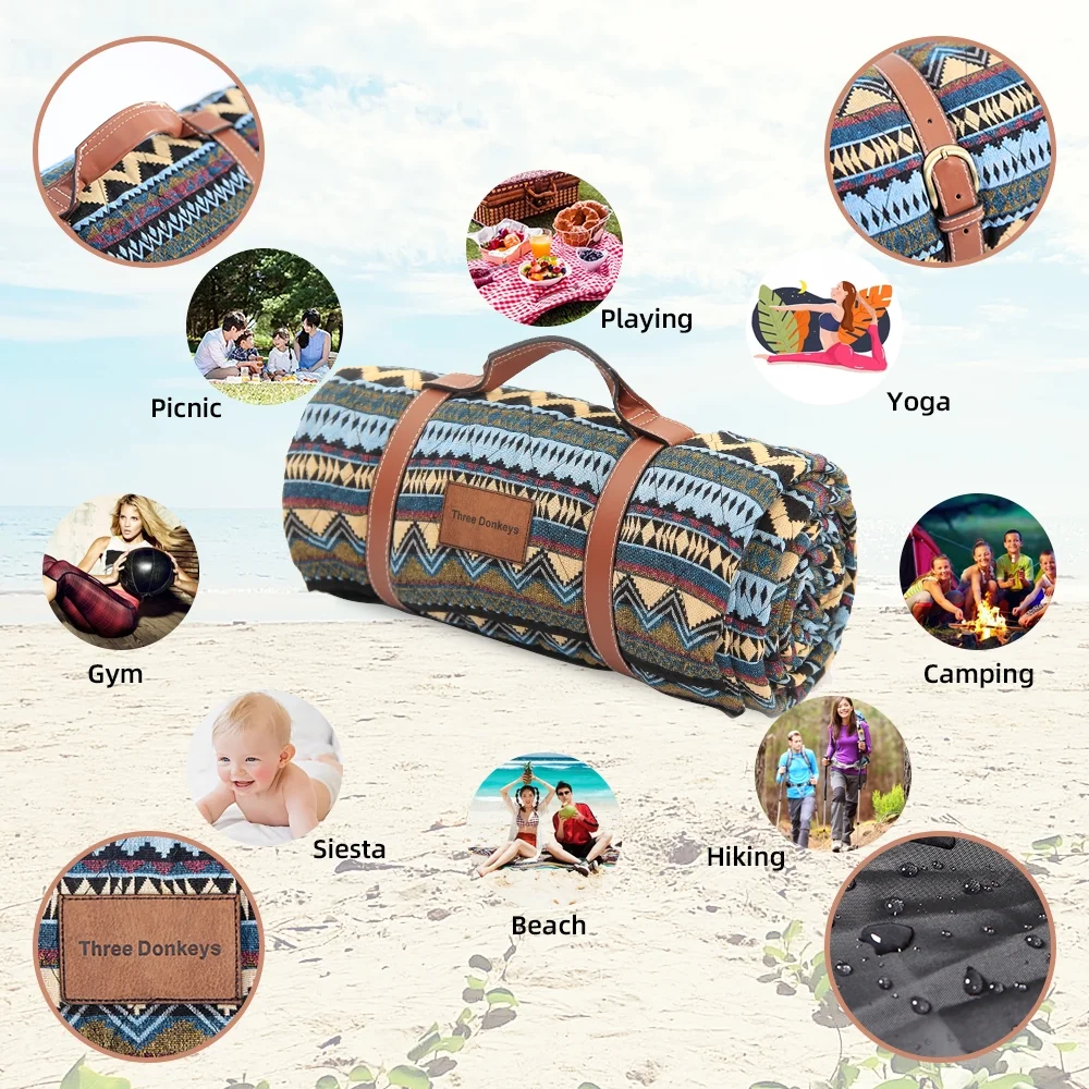 Three Donkeys Machine Washable 80