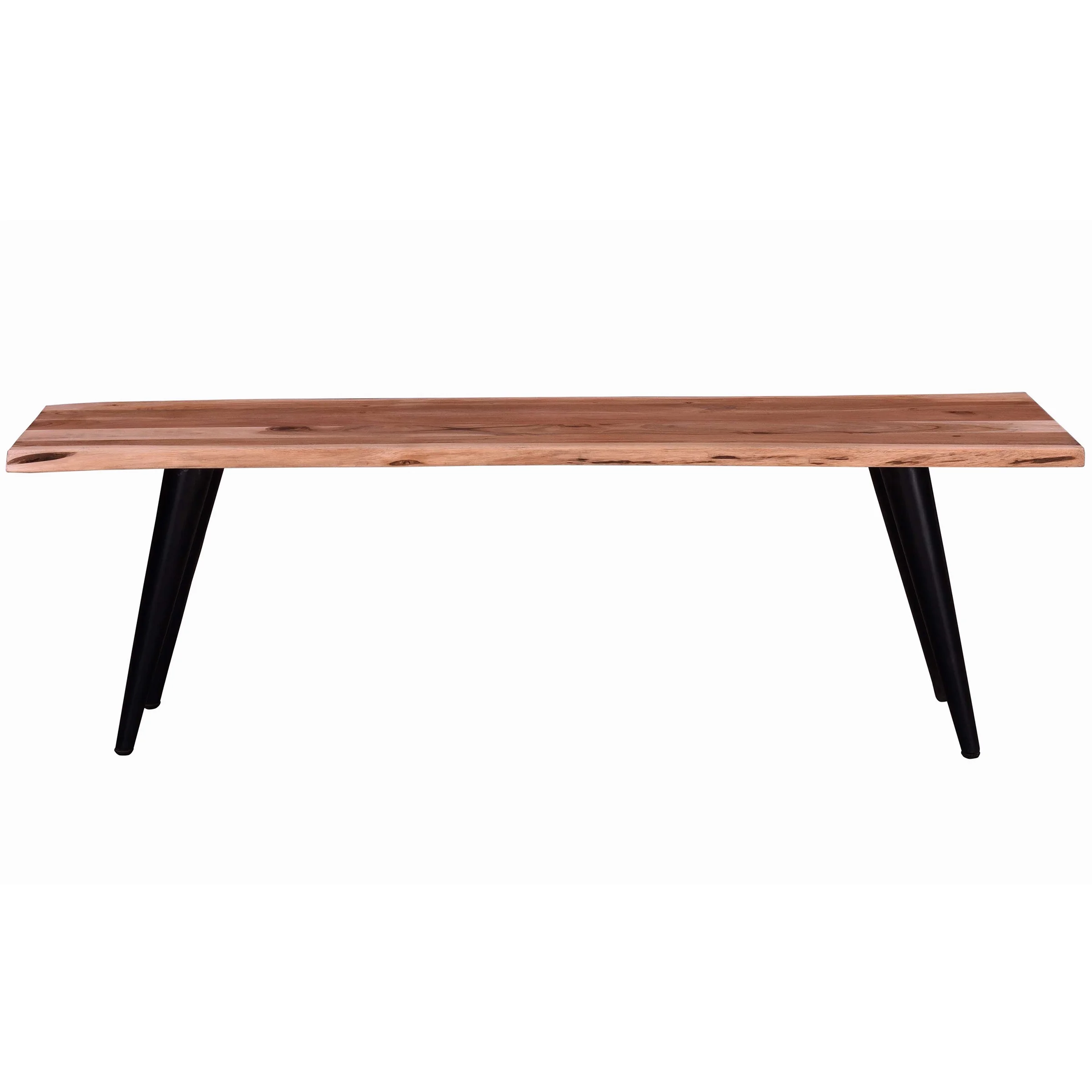 Primo International Eclipse 58 in. Acacia Wood and Metal Dining Bench