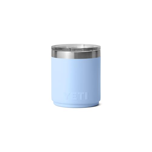 YETI Rambler Lowball, Vacuum Insulated Stainless Steel Stackable Lowball with MagSlider Lid, Stainless Steel, 10 oz (296 ml)