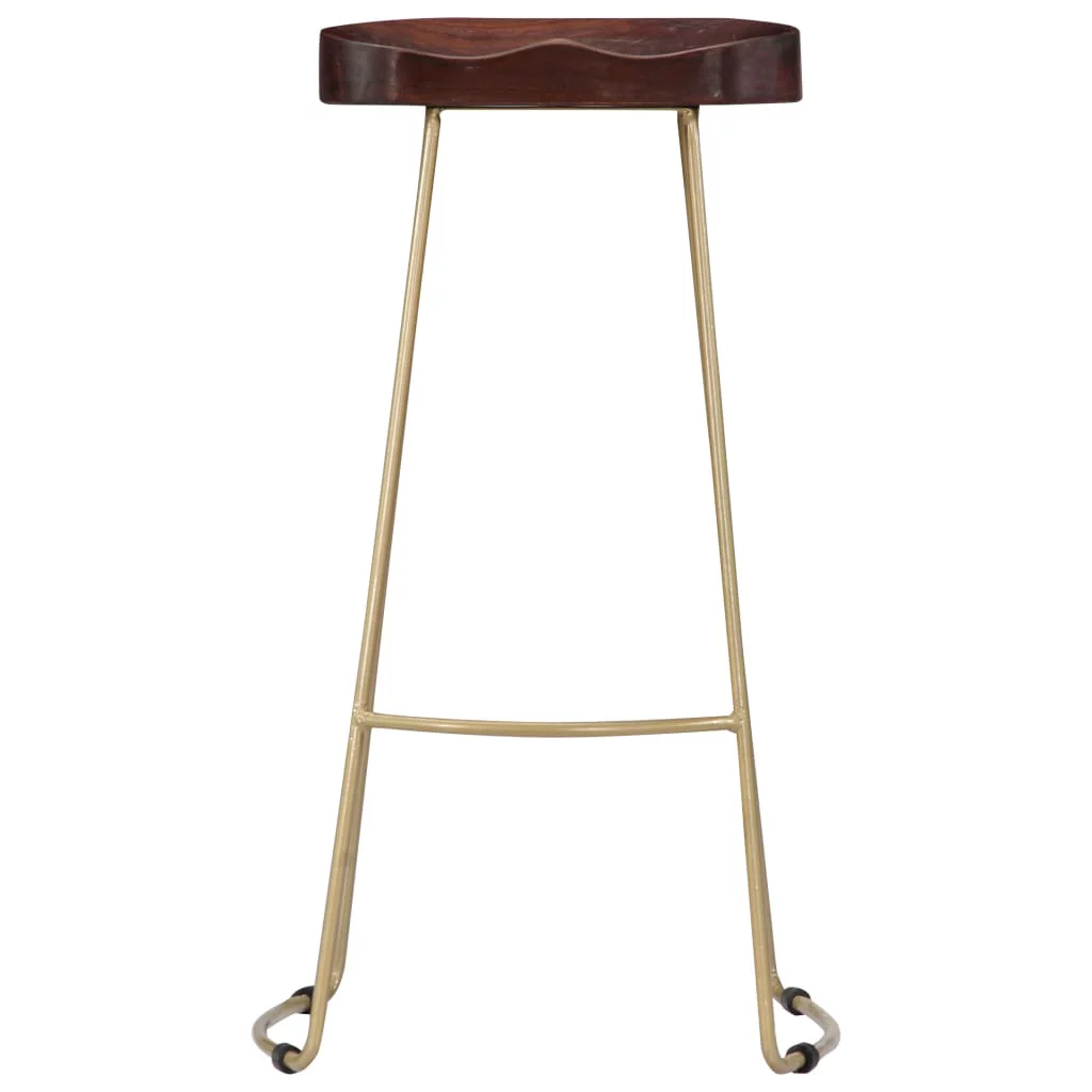 Aibecy Gavin Bar Stools 2 pcs Solid Mango Wood