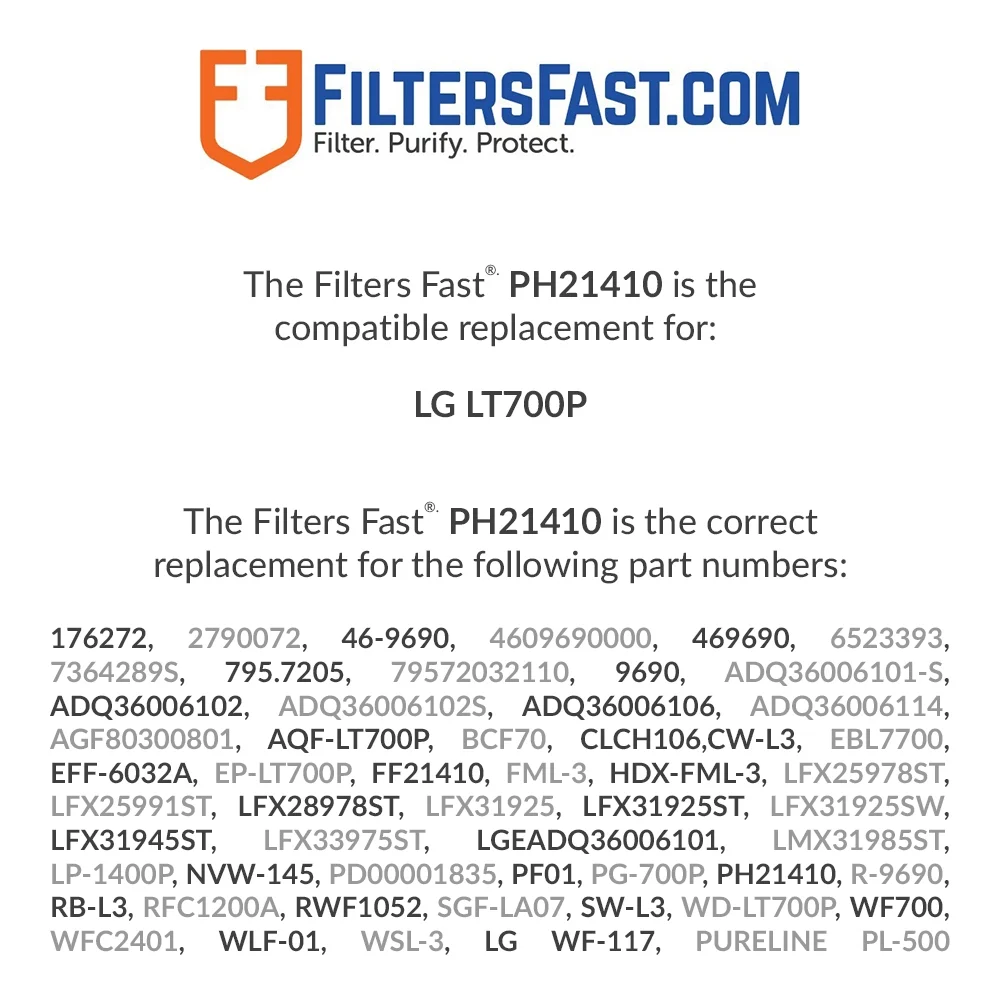 Filters Fast PH21410 Replacement Refrigerator Water Filter for LG LT700P