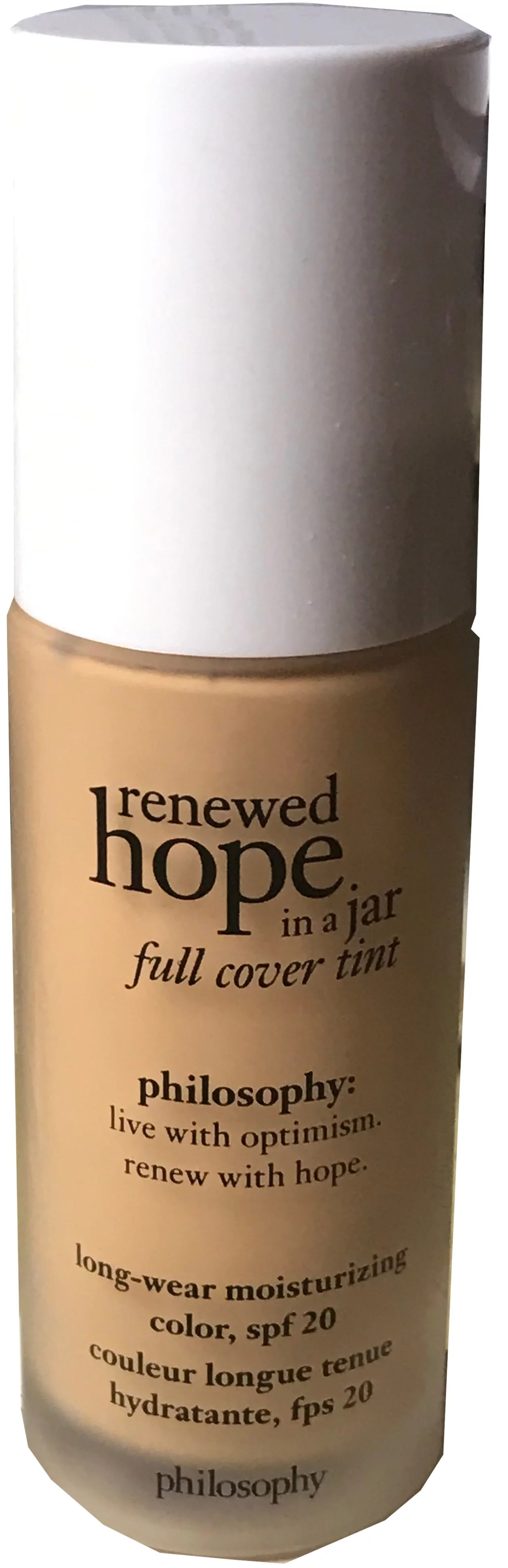 philosophy renewed hope in a jar full cover tinted moisturizer, shade 6.5-tan, Bottle is Sealed, 1 fl oz/ 30 mL