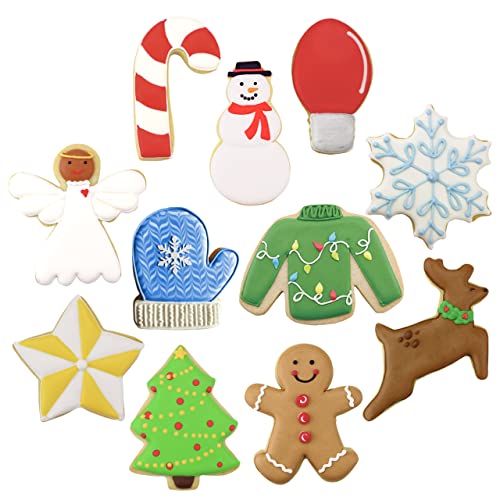 Ann Clark Cookie Cutters Christmas Cookie Cutters 3-Pc. Set Made in USA, Snowflake, Gingerbread Man, Christmas Tree