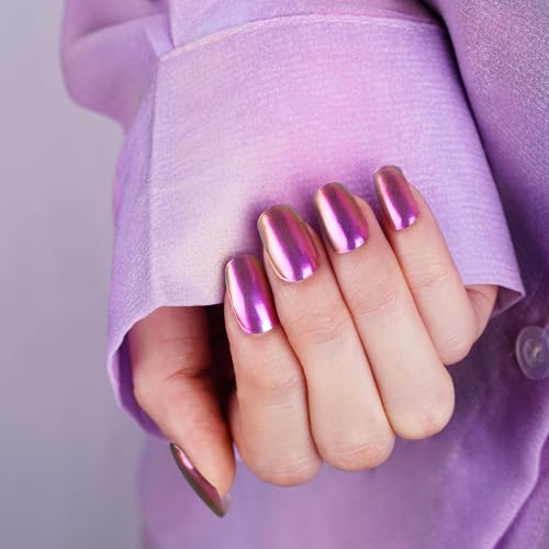 DANNI & TONI Semi Cured Gel Nail Strips Christmas Santa Claus Snowflakes Cat Eye Gel Nail Wraps 28 Stickers | Mistletoe Meow