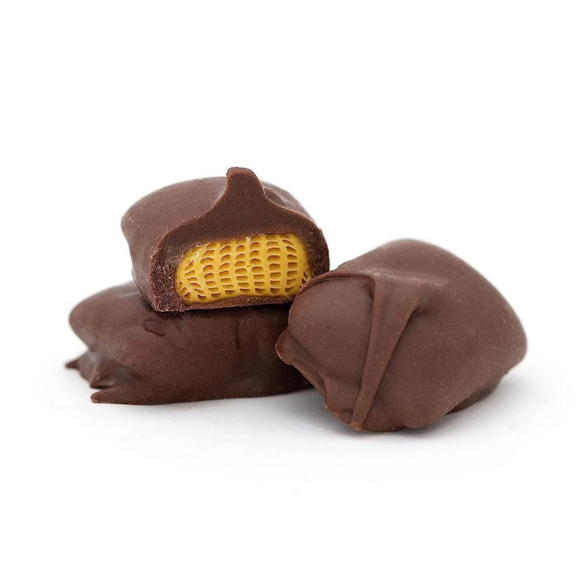 Dark Chocolate Covered Molasses Sponges Candy, Old-Fashioned, Handmade, 16-Ounce